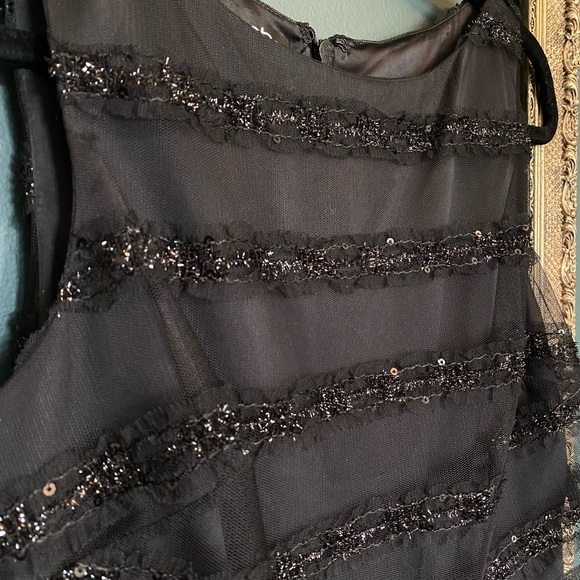 BEBE Cocktail/Party Dress - Black, Sequins - Picture 4 of 9